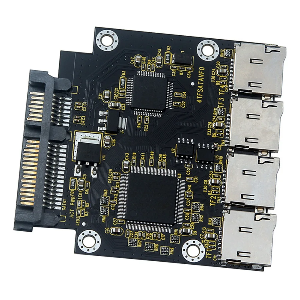 2 5-дюймовая карта адаптера 4 TF-SATA самодельный твердотельный накопитель SSD для