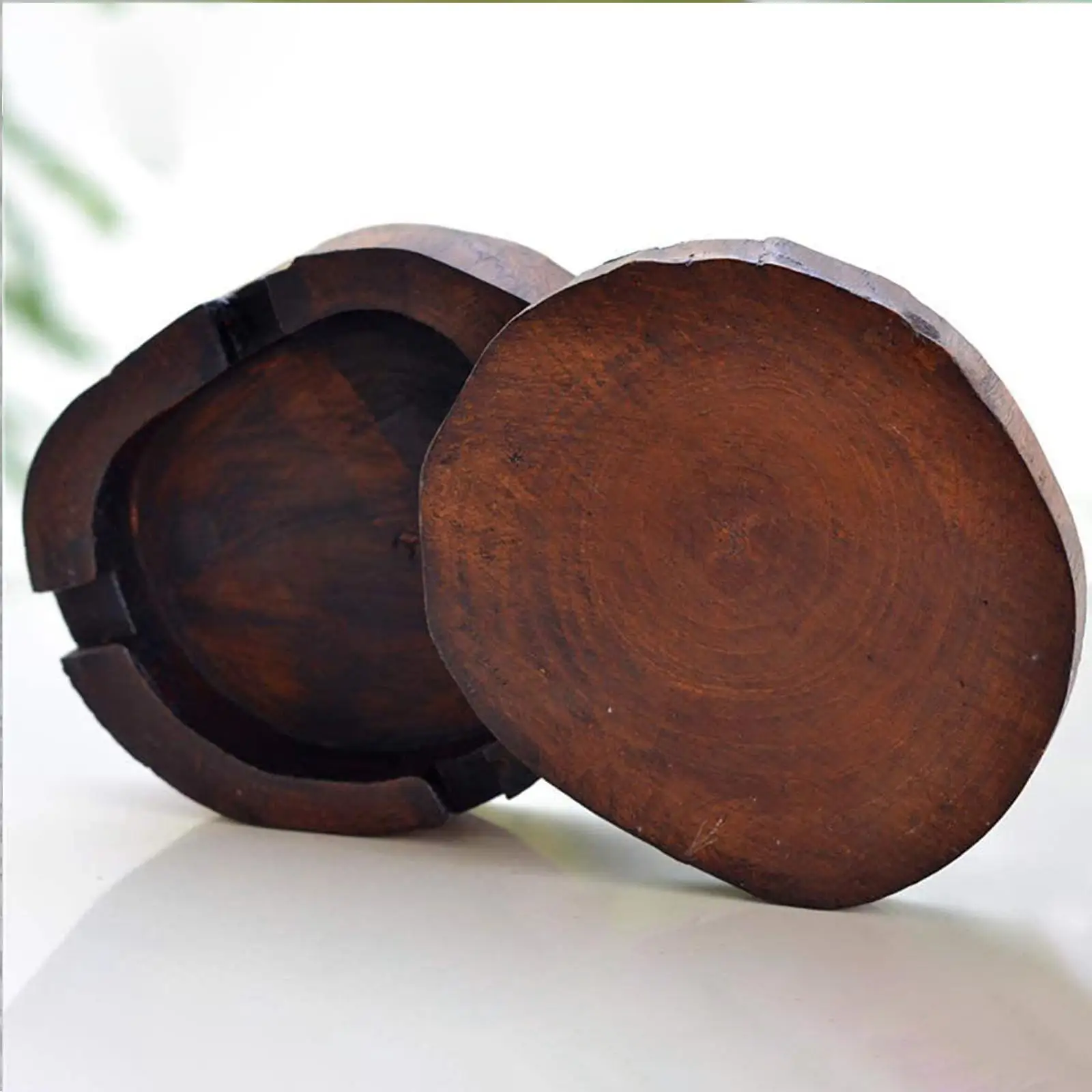 

Wooden Cigarette Ashtray with Lid smoke Can Odorless Windproof for Cigar Tabletop Office Home Ornament Smokers