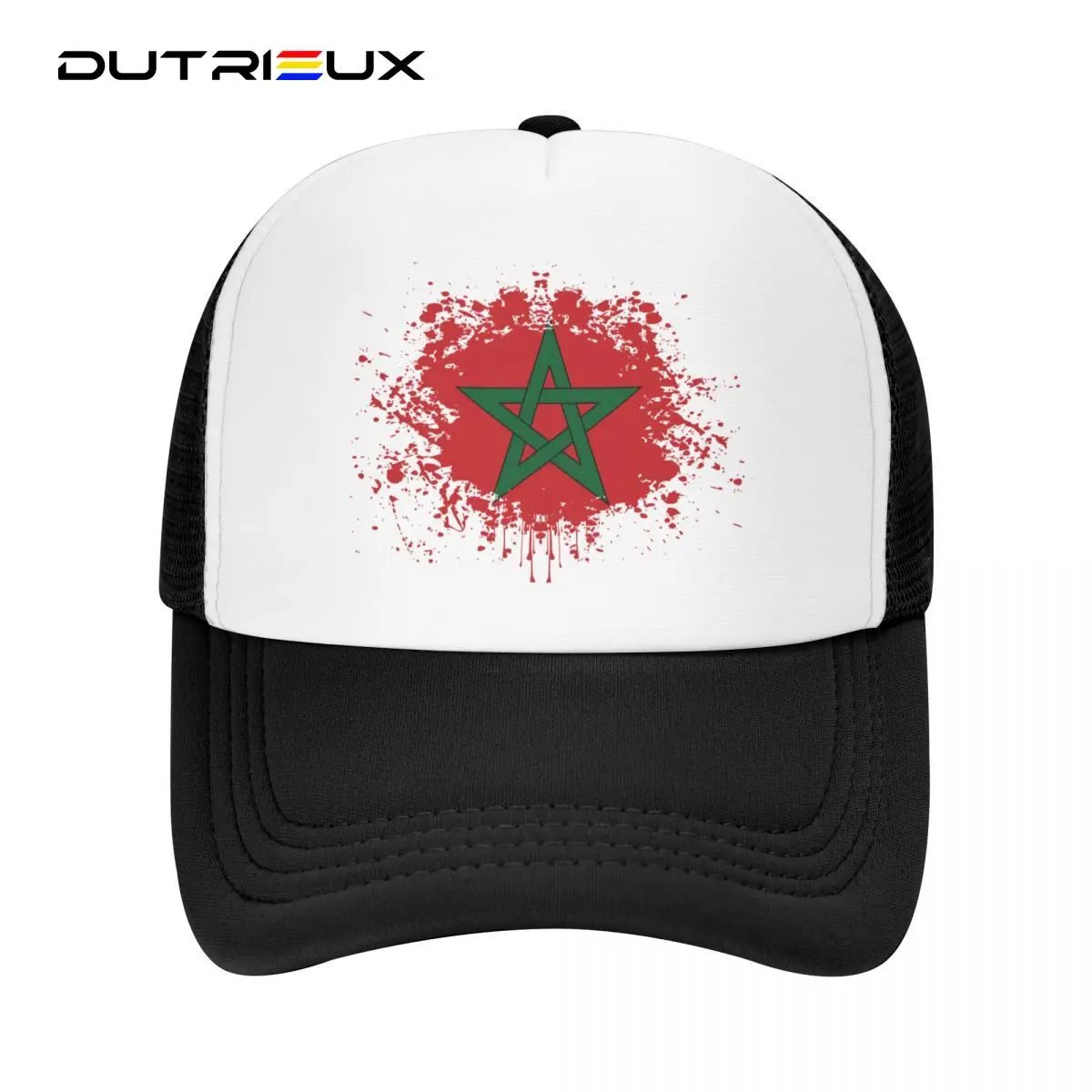 

DUTRIEUX Punk Unisex Marokko Morocco Flag Trucker Hat Adult Moroccan Proud Adjustable Baseball Cap Men Sports Snapback Hats