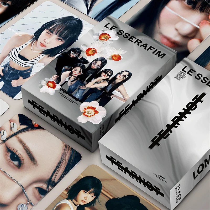 

LE SSERAFIM Kpop ANTIFRAGILE NEW Ablum FEARLESS Lomo Cards Girl Group Photocard Cute Print Card Poster Fans Gift 55PCS/set