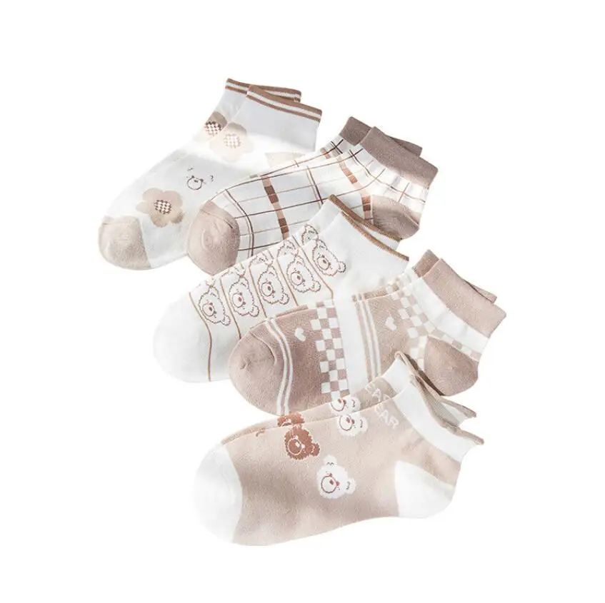 

Носки женские Короткие хлопковые в стиле преппи, 10 пар
