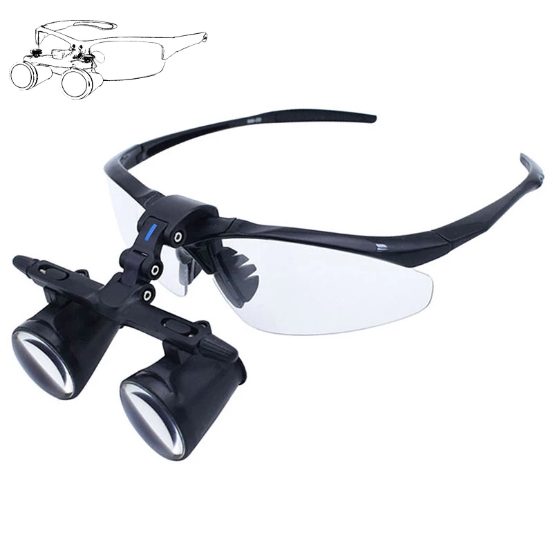 

Medical Dental Galileo Loupe 2.5X 3.5X Oral ENT Surgical Magnifier Working Distance Optional Magnifying Glasses