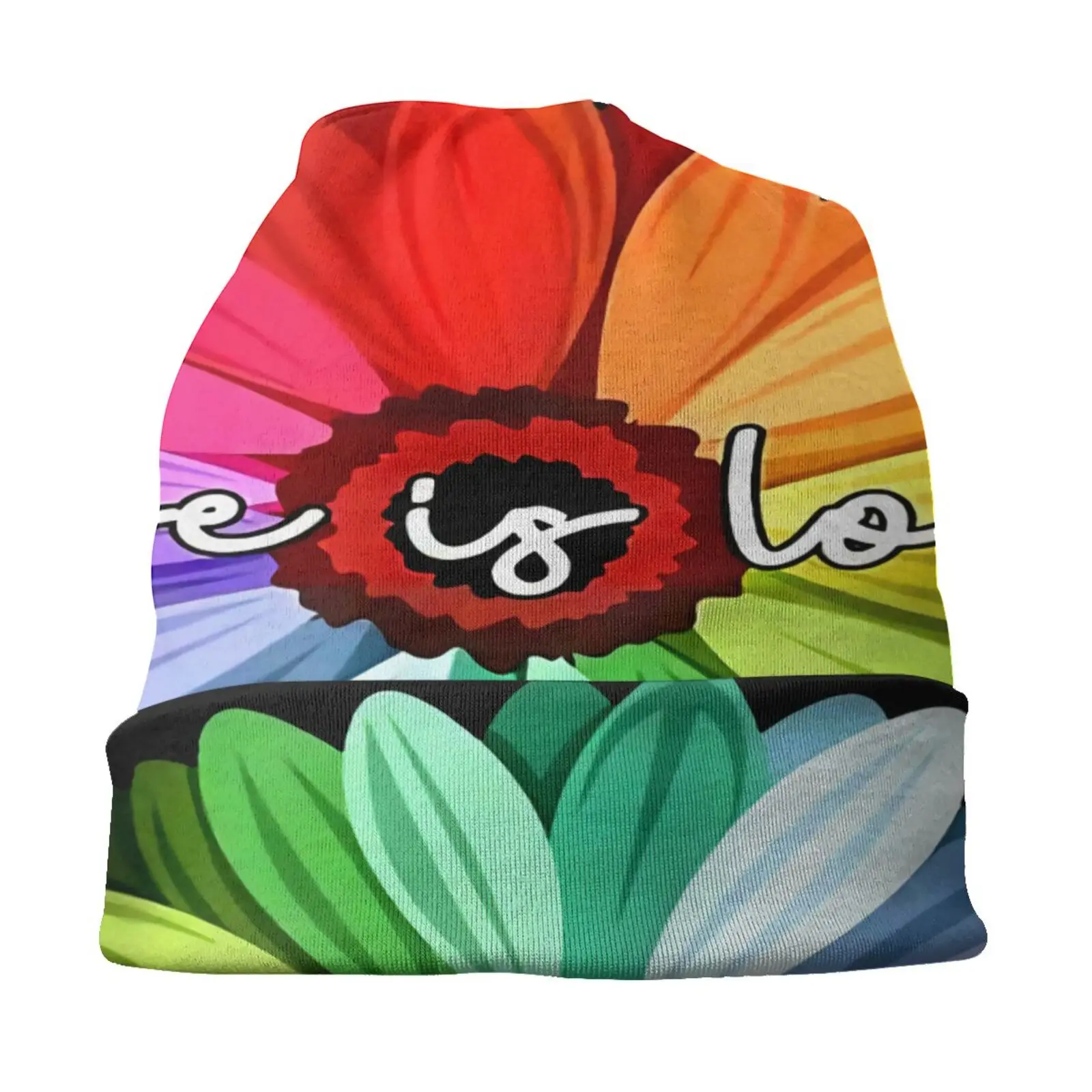 

Шапка с радужной надписью Love и хризантемой, мужская шапка, женская шапка, Женская Бейсболка, шапка для девочек, шапка, облегающие шапки для м...