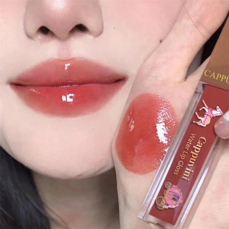 

8 Color Moisturizing Mirror Glossy Lip Glaze Long Lasting Waterproof Lip Gloss Liquid Lipstick Lip Oil Red Lips Tint Care Makeup