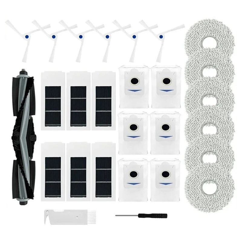 

Роликовая основная боковая щетка, фильтр НЕРА, Швабра, тканевый мешок для пыли, как показано на рисунке, пластик для роботов-пылесосов Ecovacs Deebot X2 / X2 Pro / X2 Omni