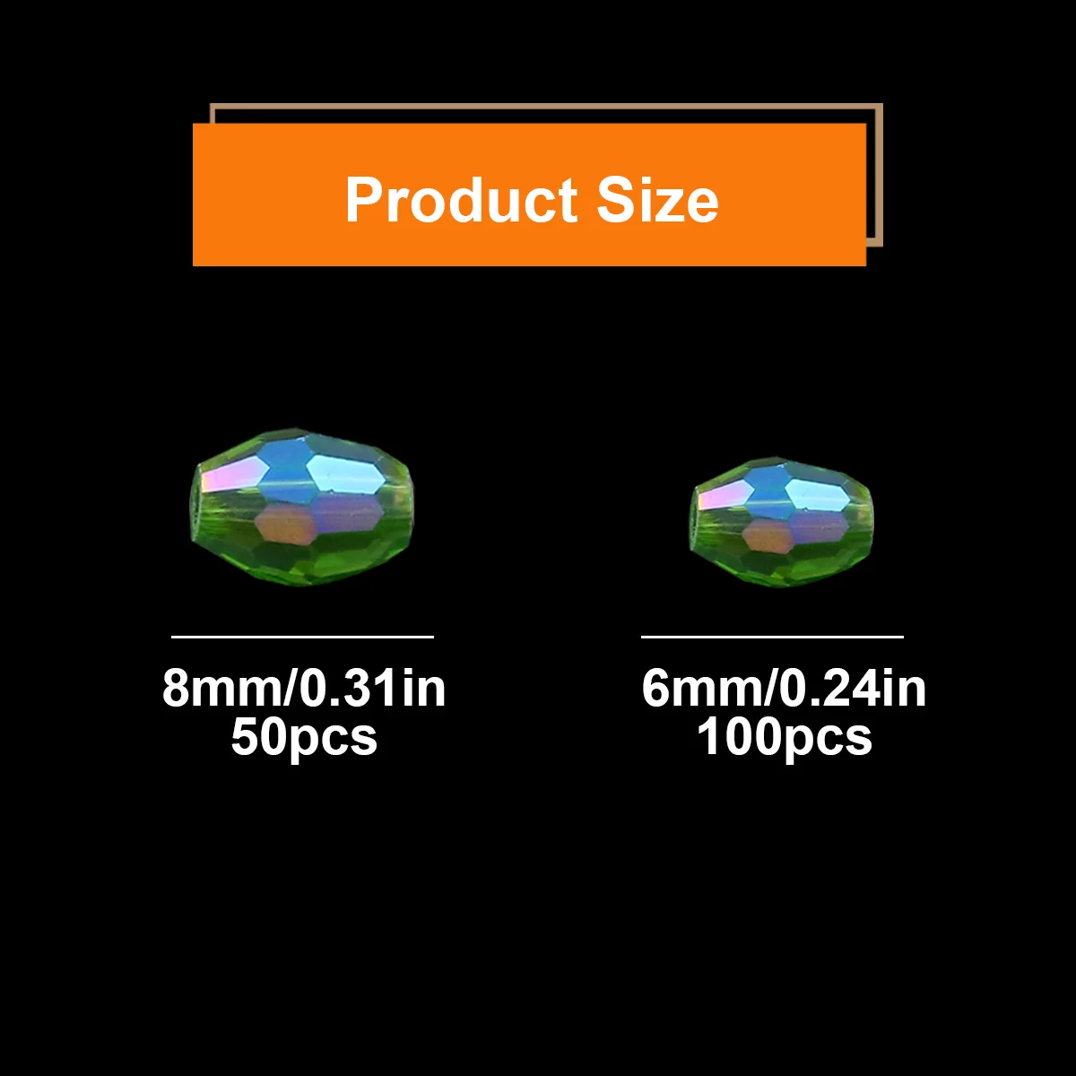 Зеленые овальные австрийские хрустальные рисовые бусины стеклянные разделители