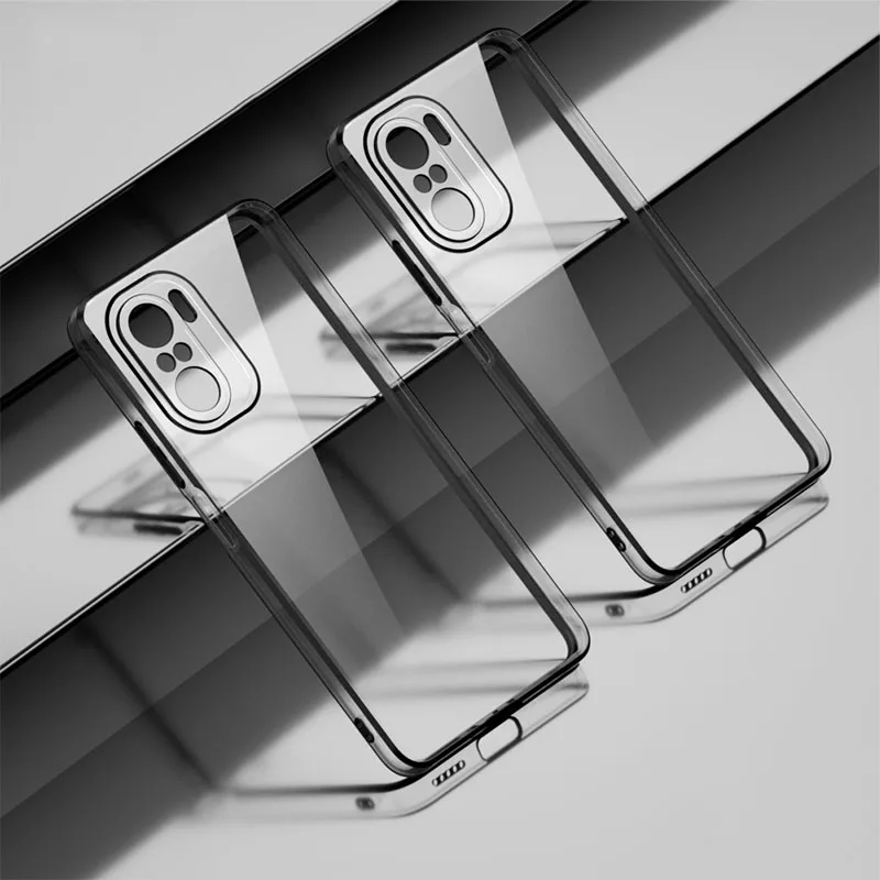 

SHACK Redmi Note 10 Pro custodia placcatura di lusso custodia morbida trasparente per Xiaomi Poco F3 M3 Pro Redmi Note 10S Note1