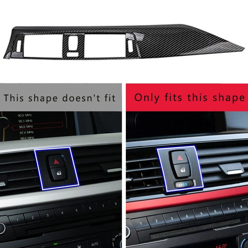 LHD Car Styling Carbon fiber Center Console Air outlet Panel Cover Trim Stickers frame For BMW F30 F31 F32 F34 F36 Accessories images - 6