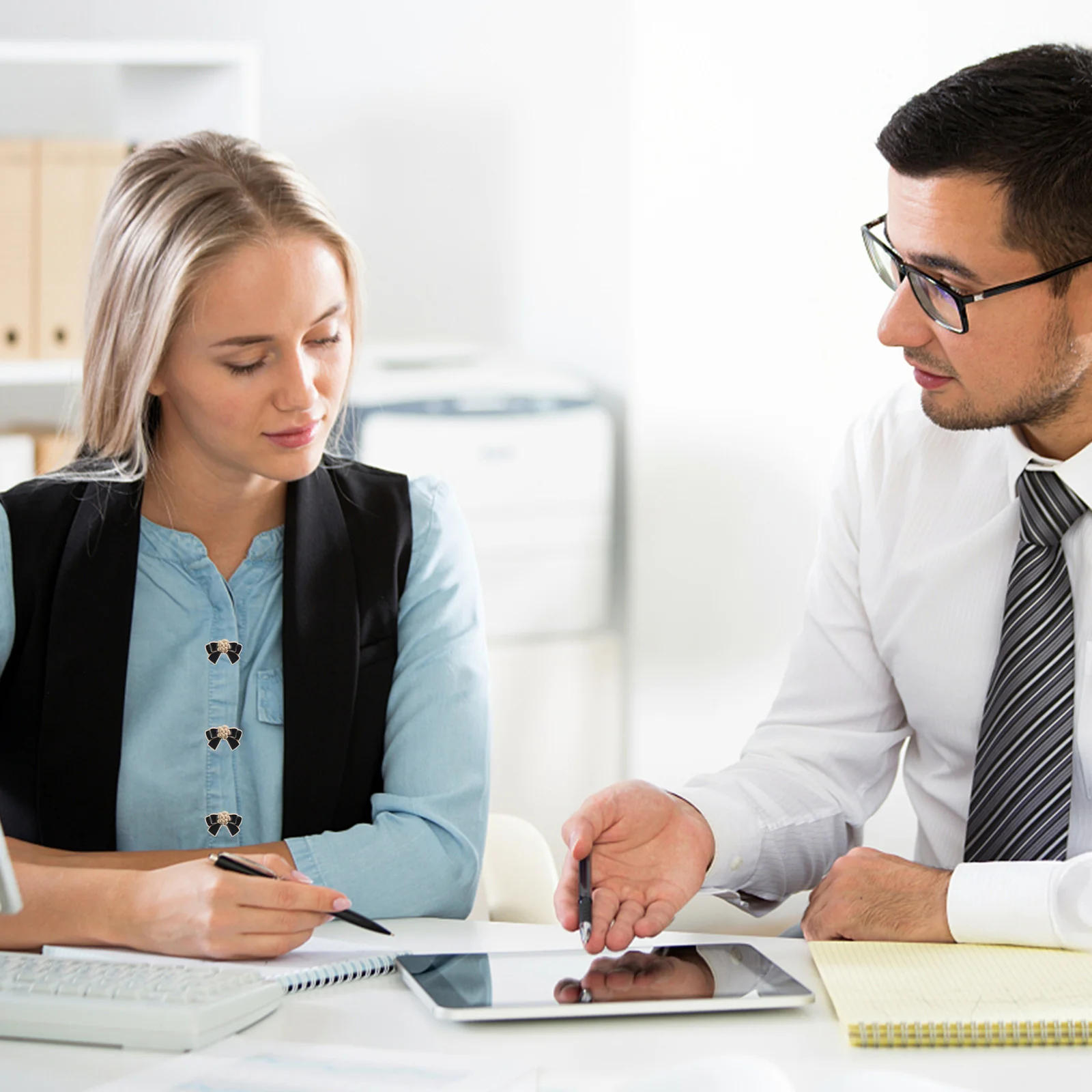 6-шт. Декоративные металлические пуговицы с бантом многофункциональный сменный