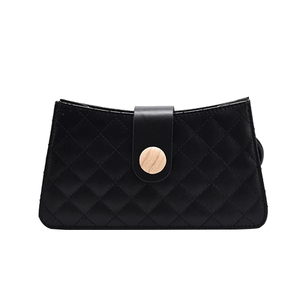 

Fashion Lattice Street Travel Flap Handbag Ladies PU Solid Crossbody Bag Clutch Popular Simple Female Daily Bag