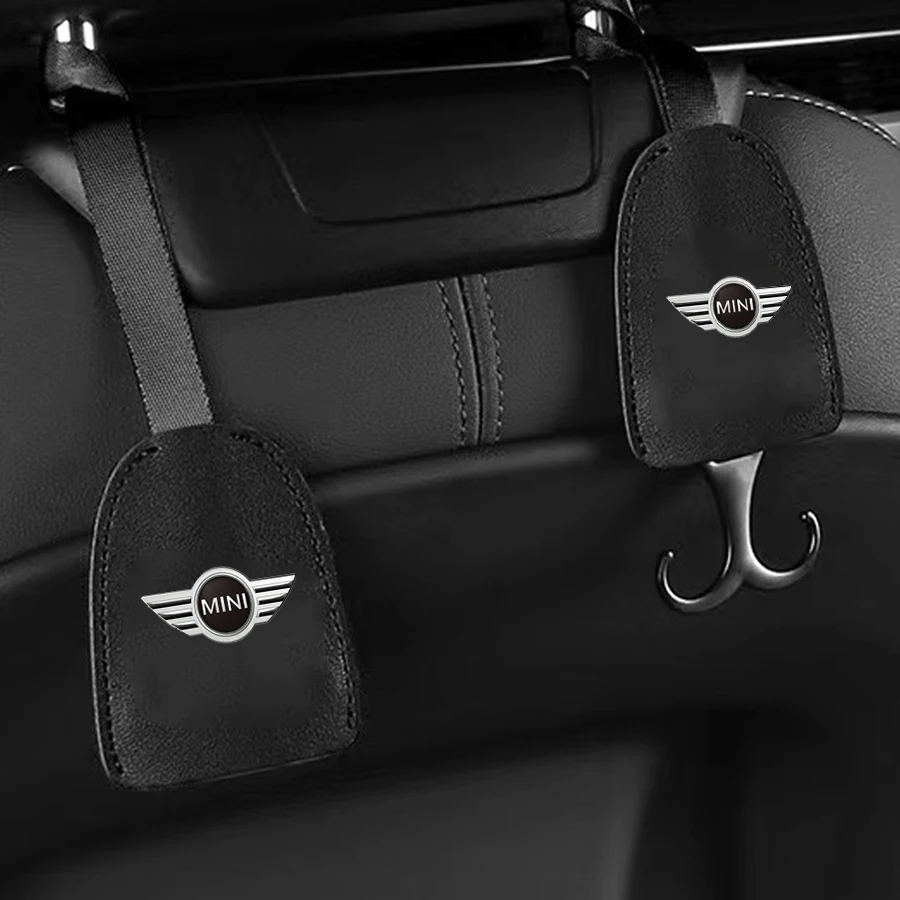

2PCS Universal Car Seat Back Hook Leather Portable Hanger Holder Interior Accessories For MINI Cooper R50 R56 R55 R60 R61 F54