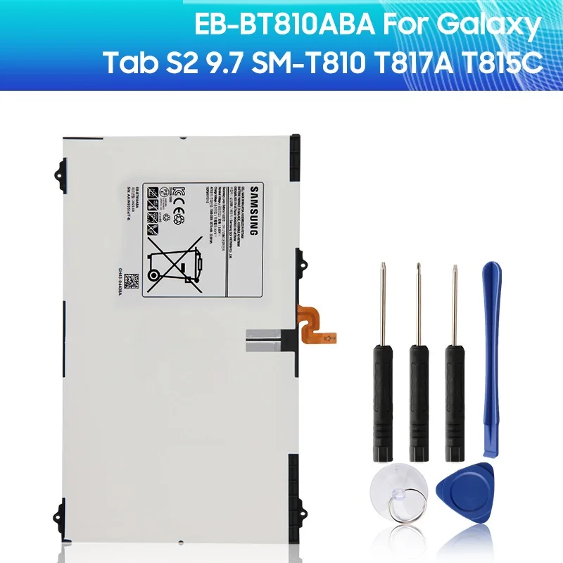 tablet battery eb bt810abe eb bt810aba for samsung galaxy tab s2 9 7 sm t815c sm t810 sm t817a sm t813 sm t819c 5870mah free global shipping