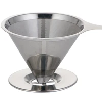 stainless steel coffee filter holder pour over coffees dripper mesh coffee tea filter basket tools double layer tea infuser
