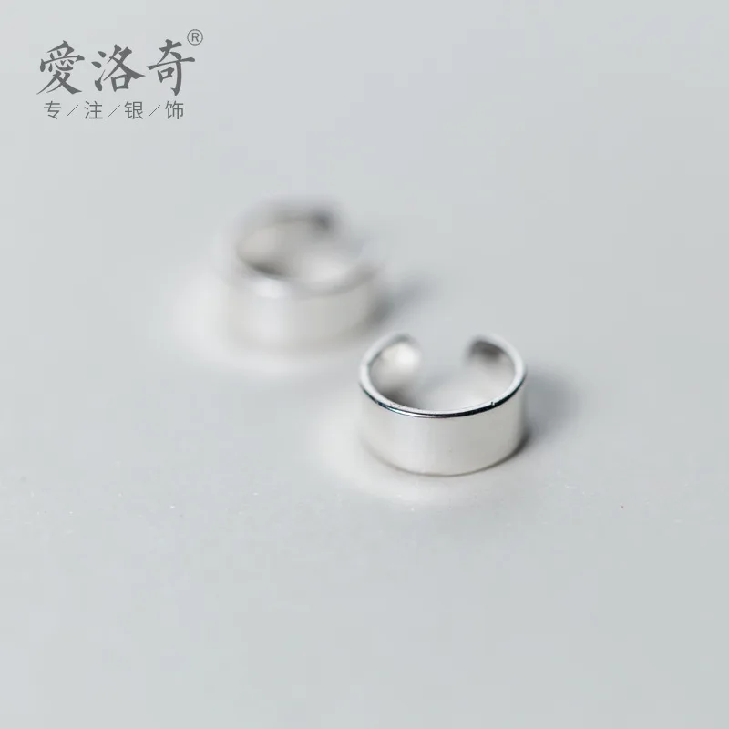 

S925Silver Ear Clip Stylish Glossy Small Ear Clips Personalized Ear Studs Graceful Earring Bone Nail Ear Rings