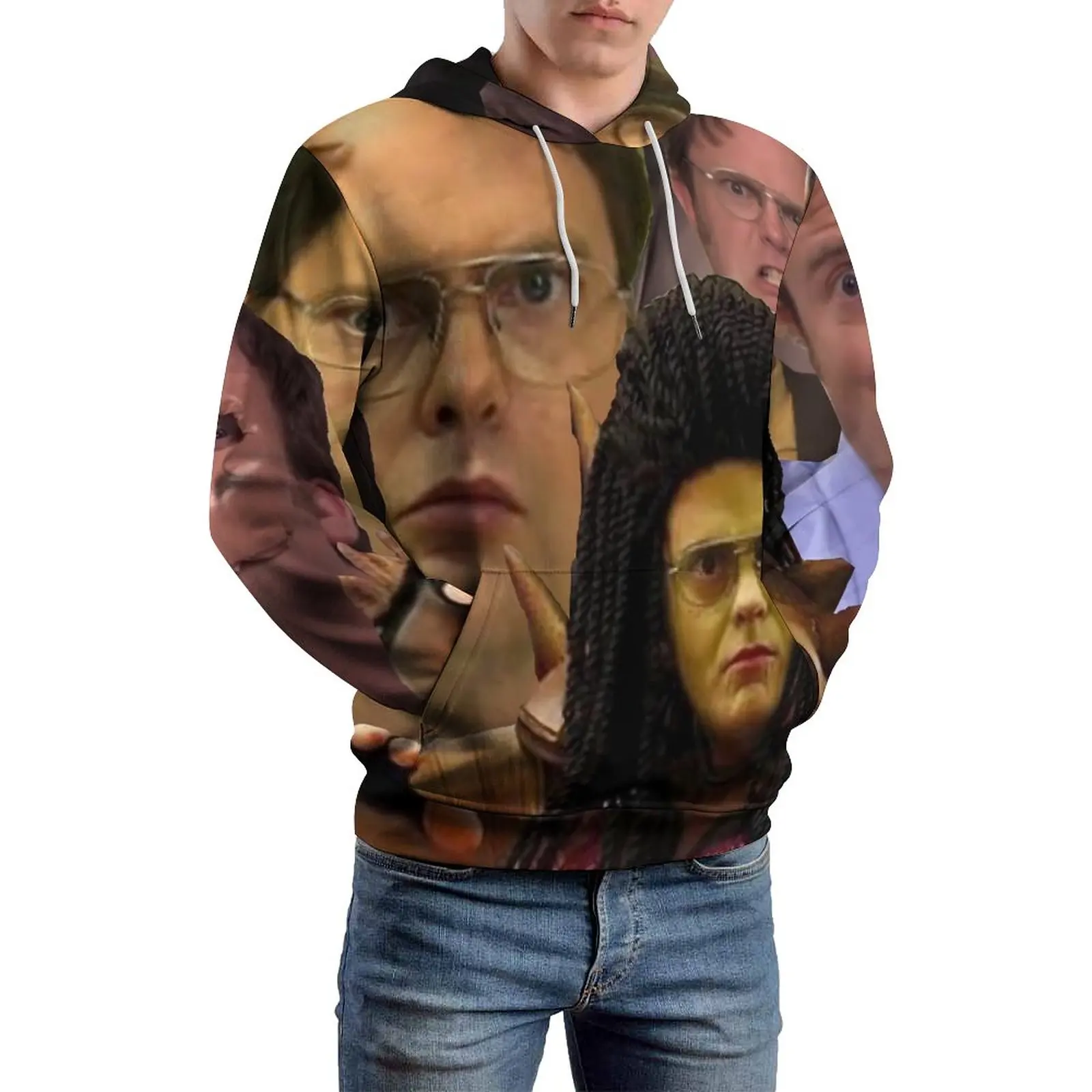 

Свободные толстовки Dwight Schrute, Повседневная Толстовка с забавным принтом, Парные толстовки Y2k с длинным рукавом и капюшоном на заказ, размеры 4XL, 5XL
