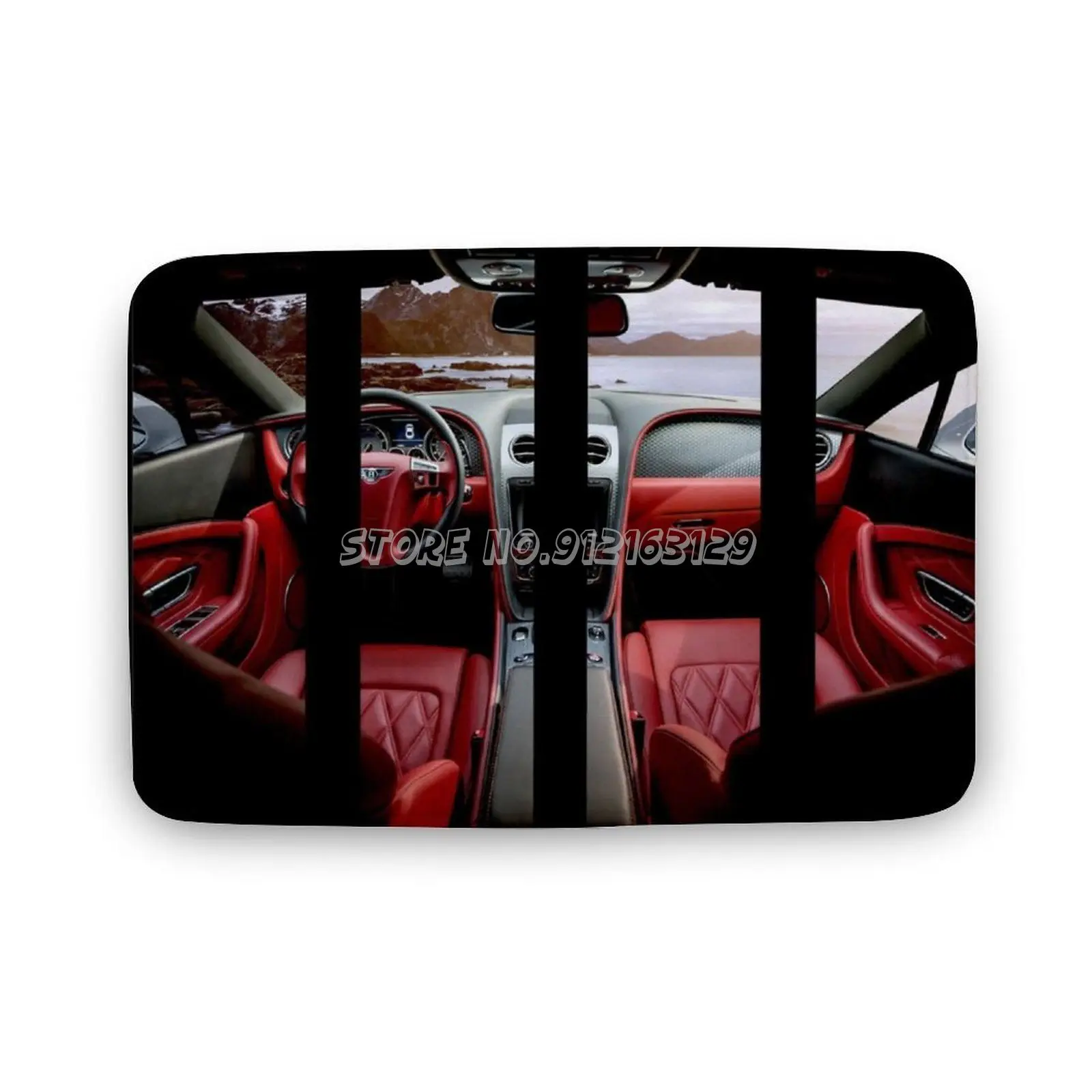 

Red Car Driving Floor Mat Door Rug Home Floor Anti-slip Hallway Door Mats Car Wheels Drive Driver Driving Fast Road Speed Gas To