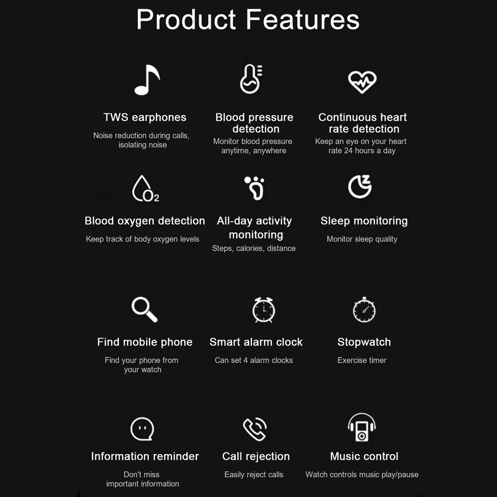 Спортивные фитнес-часы с пульсометром и здоровьем NFC