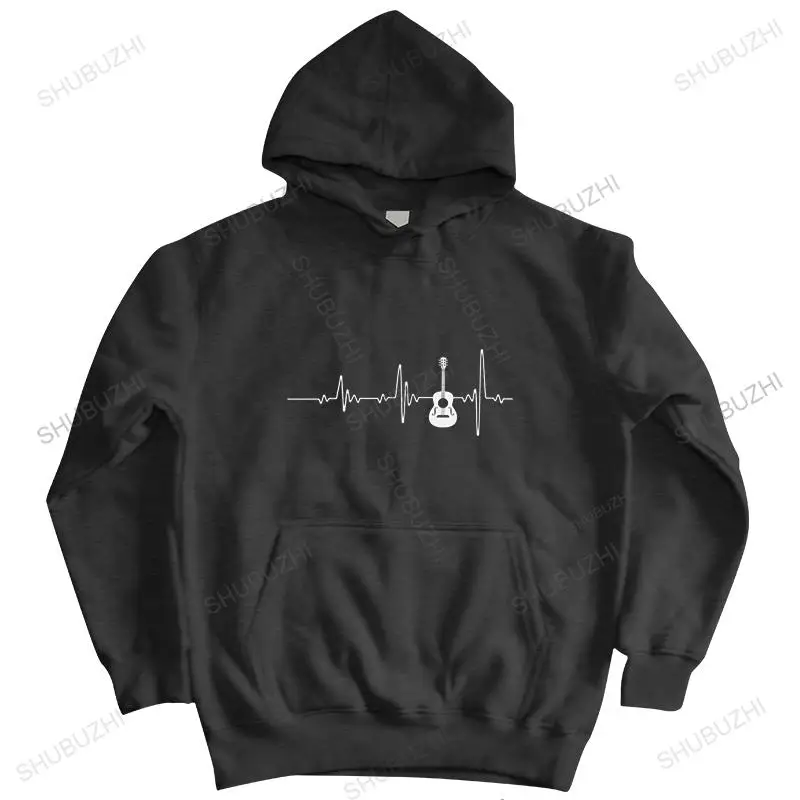 

Модный пуловер с изображением гитары сердцебиения, Мужская толстовка из чистого хлопка с принтом рок для влюбленных, толстовка с капюшоном, подарок для гитариста, мужские осенние толстовки
