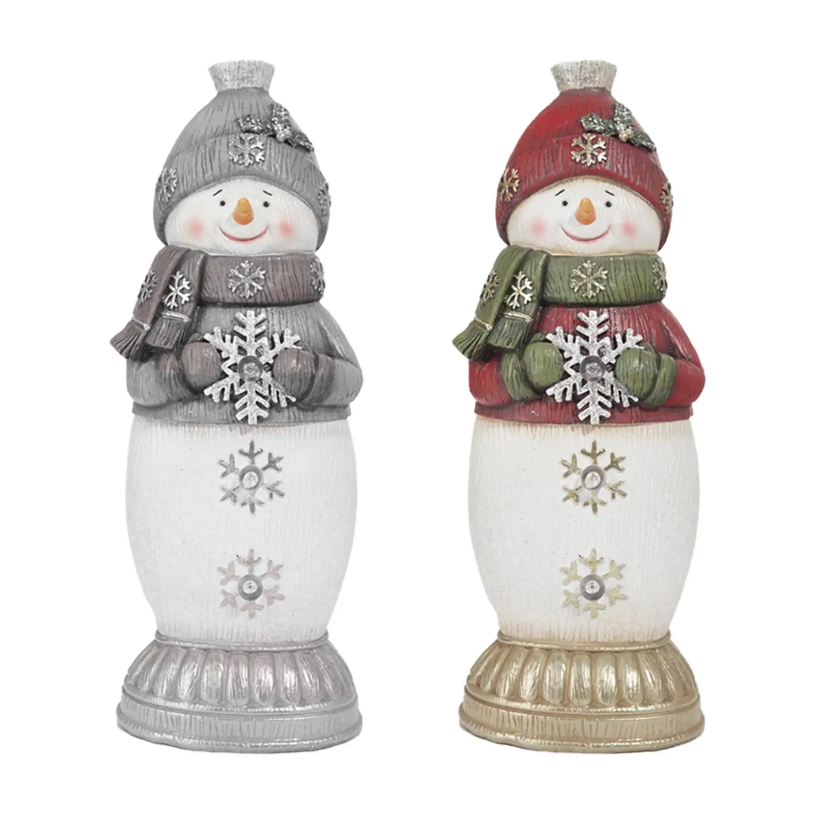 

LED Lighted Christmas Snowman Figurine Decoration Statue for Festival Office