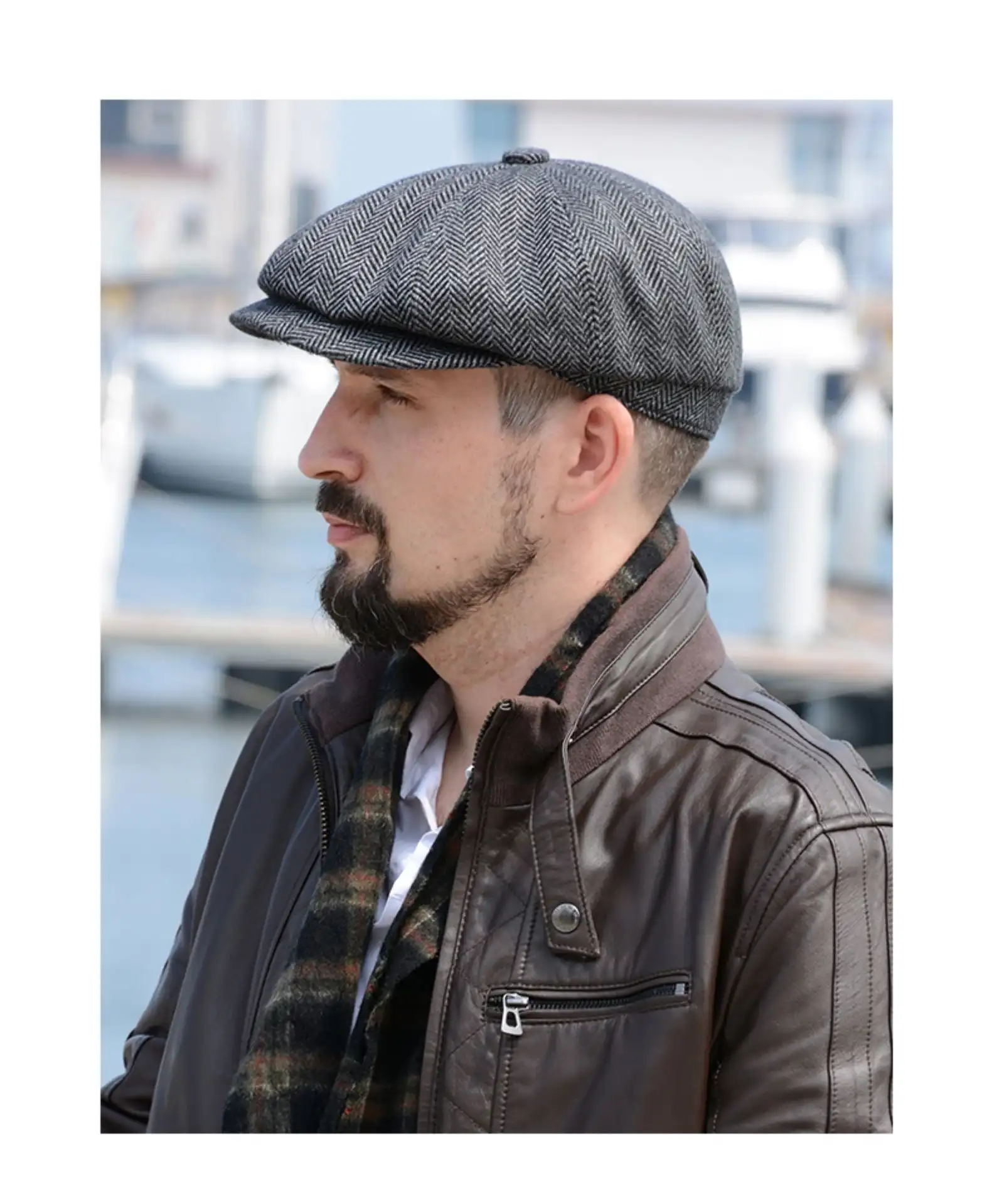 

Fashion Newsboy Retro Spring and Autumn Classic Casual British Octagon Hat Men's Peaked Cap Beret Trendy and Winter Painters Cas