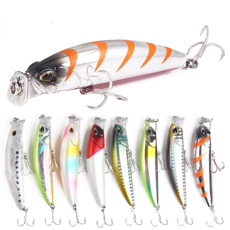 

New Luya Bait 8cm/10g Mino Luya Bait Hard Bait Simulation Plastic Fake Bait Fishing Gear Products