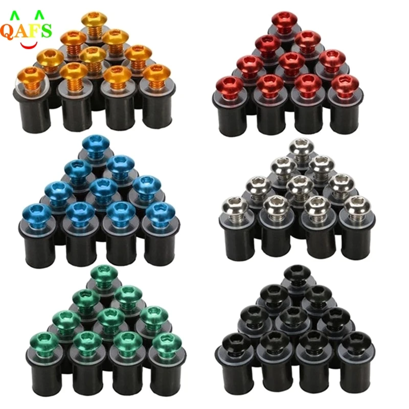 

Brand New 10Pcs Aluminium Motorfiets M5 X 15Mm Cnc Voorruit Voorruit Schroef Bouten Moeren Fastener Kit Motor Montage Hot Sale