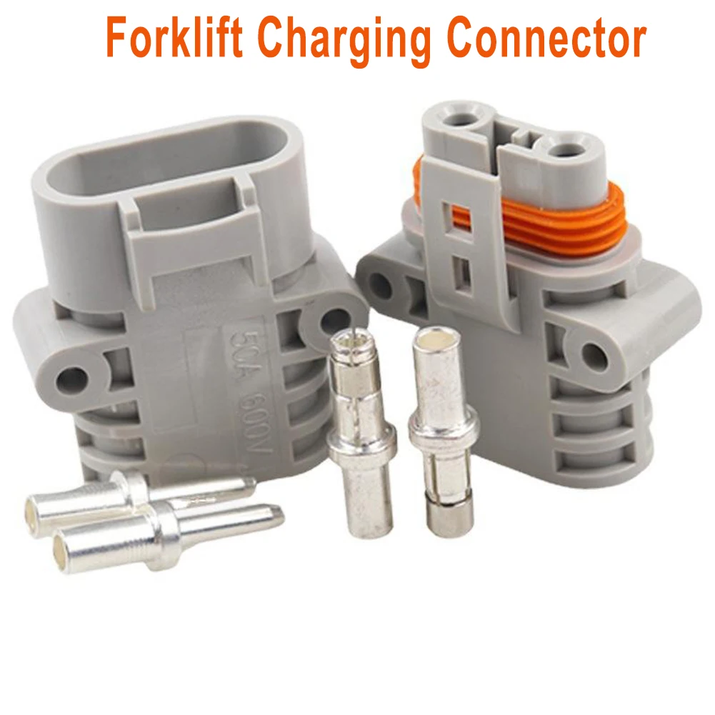 Коннектор PPO 600 В с клеммами для Anderson 50 Amp 6 AWG, серый кабель вилочного погрузчика, разъемы питания, провод солнечной панели