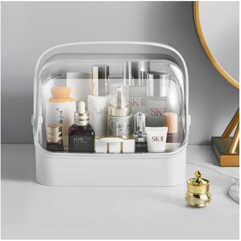 

Makeup Organizer Cosmetics Beauty Storage Box with Lid for Girls Waterproof Dustproof Large Capacity Makeup Storage Box
