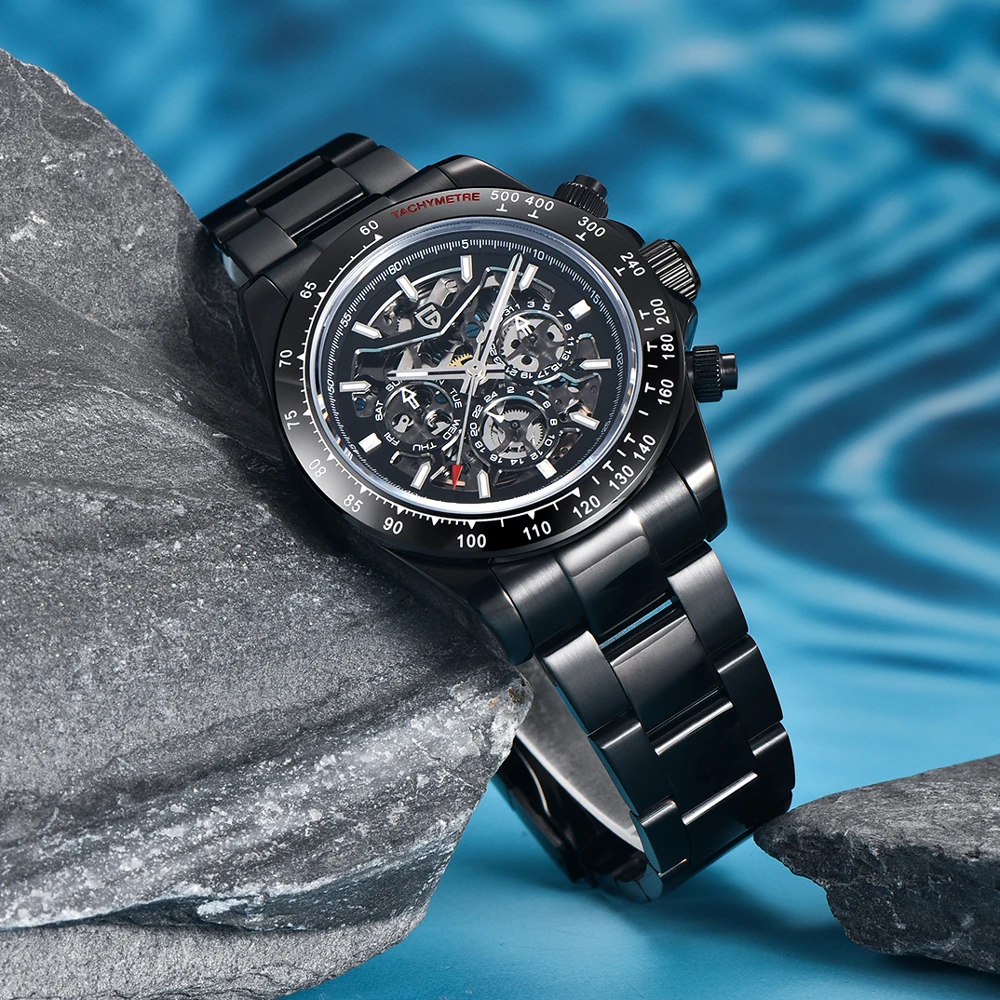 Часы наручные PAGANI Мужские механические водонепроницаемые с автоподзаводом