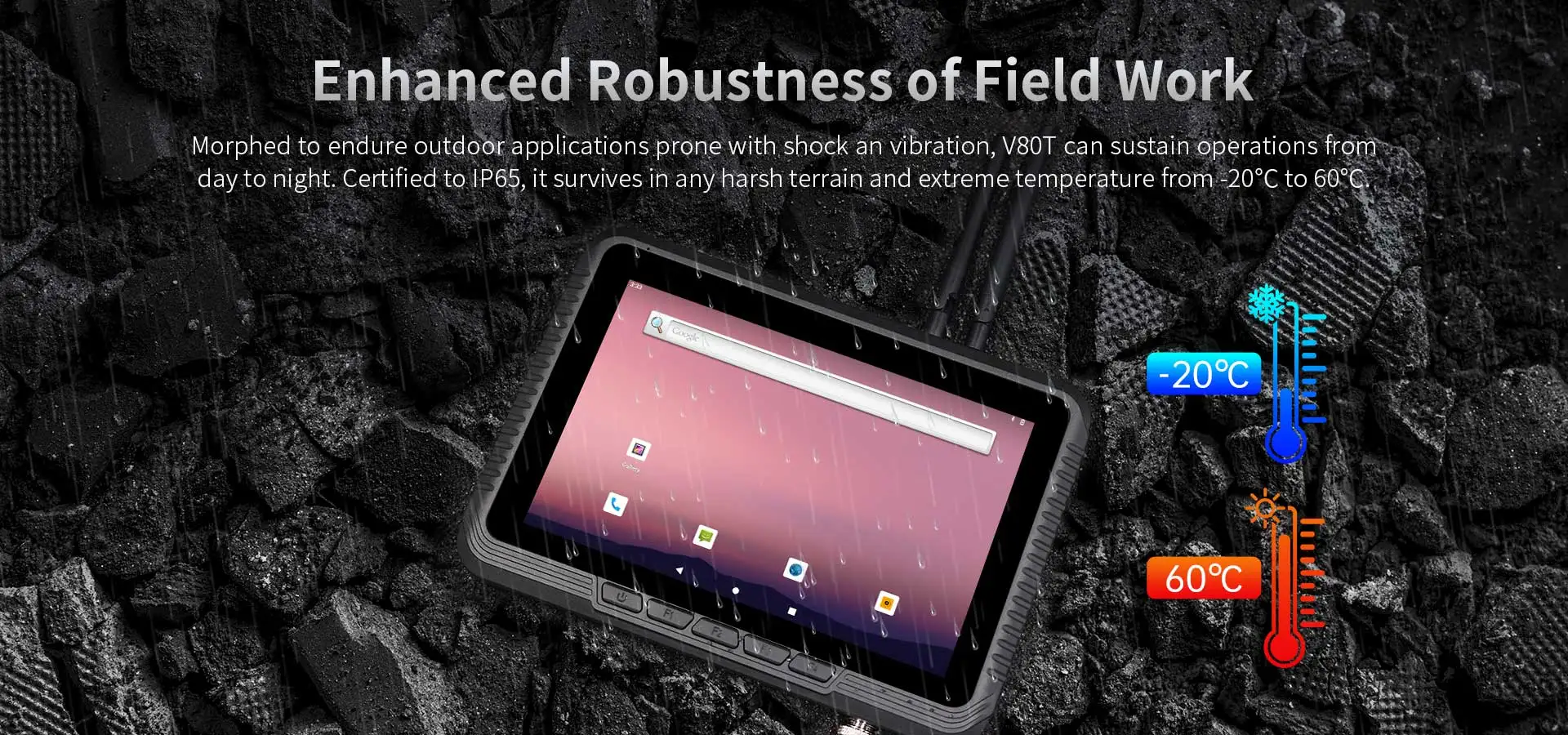 Прочный планшет ONERugged V80T 8 дюймов, MT6789, Android 12, IP65, GPS, для отправки транспортных средствпромышленных сцен (art.: 3920d2178276d) - 3920d2178276d