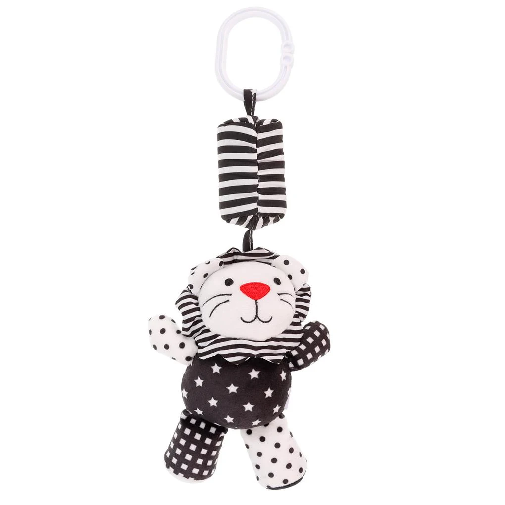 

Подвесная погремушка, игрушка, детская кроватка, коляска, игрушки, Мультяшные белые, Черные Животные, куранты, Колокольчик для младенцев, но...