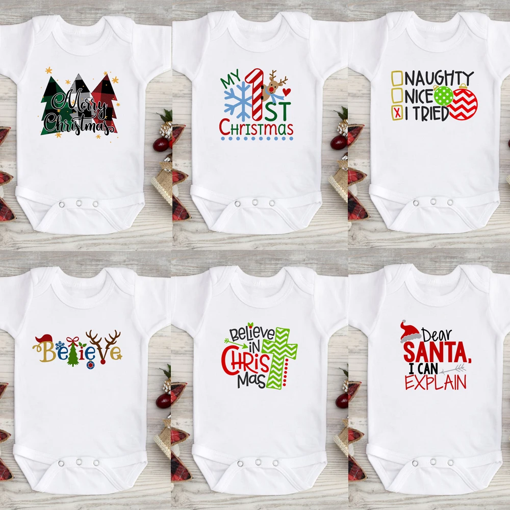 

Merry Christmas Print Baby Girls Clothes Funny Christmas New Born Baby Boy Clothes You Serious Clark Baby Girl Outfit Fashion