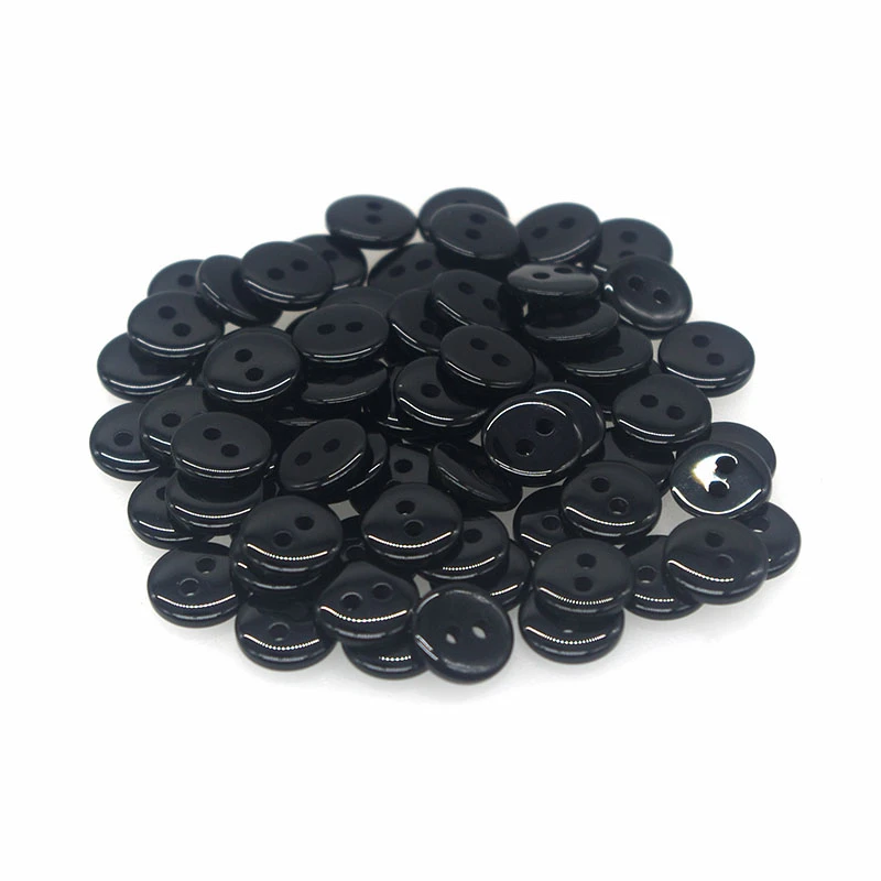 

50pcs Resin Sewing Buttons Scrapbooking Round Lucency Black white 2 Holes Costura botones sewing accessories vintage buttons