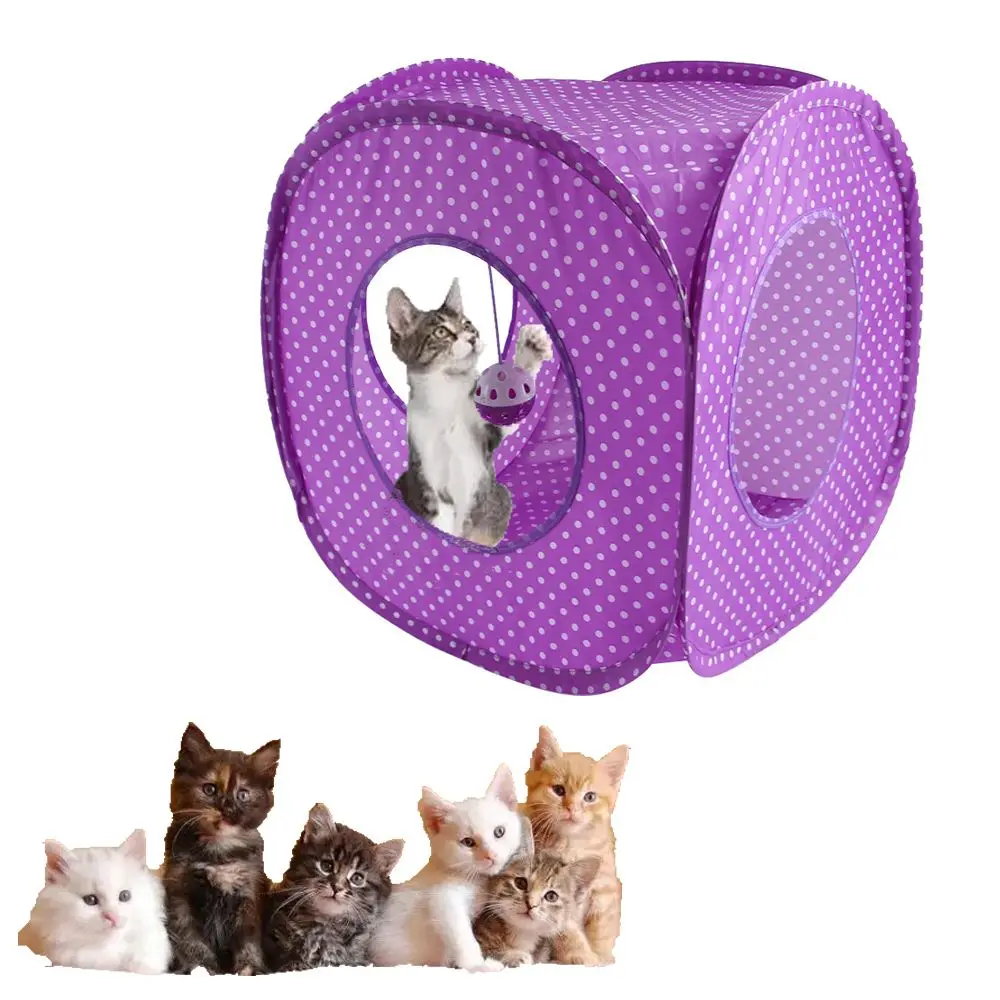 

Funny Training Foldable Hamster Small Animal Hanging Ball Cat Exercise Toy Pet Square Tunnel Tube Rabbit Play Product