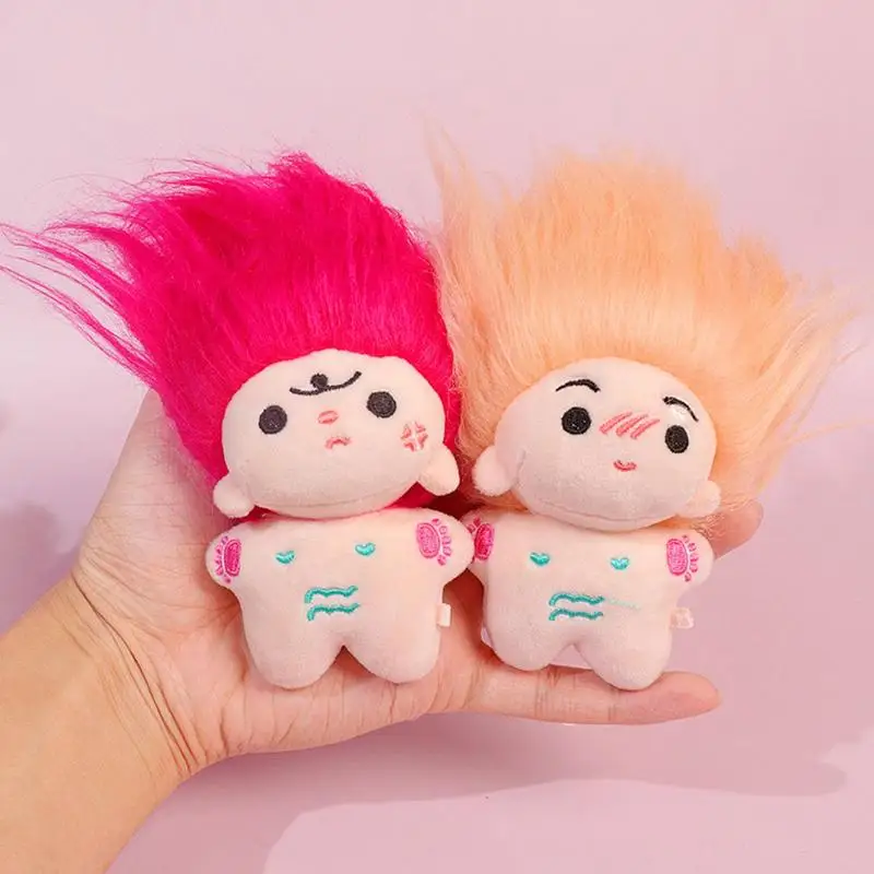 Creative Keychain Toothless Cotton Dolls Funny Cute Fried Hair Nakeds Baby Children Birthday Gifts