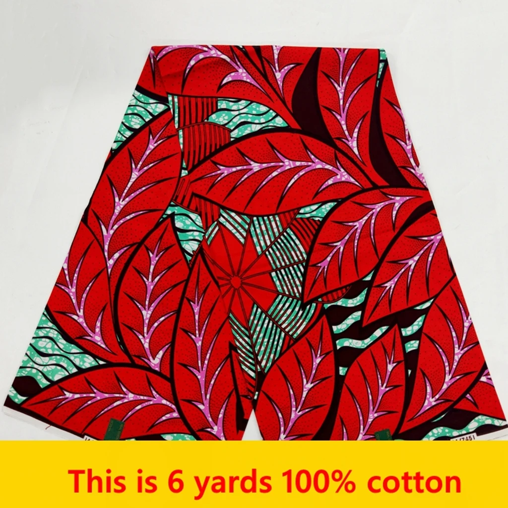 

Hot Sale 100% Cotton Wax African Real African Cotton Wax Veritable African Print Fabric For Party Dress Nigeria Ankara wax