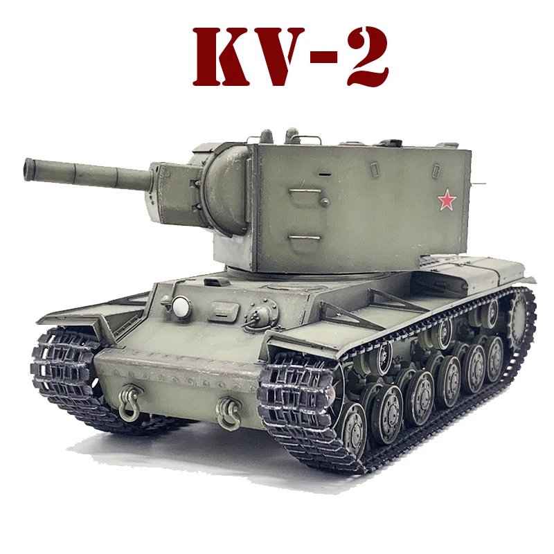 

Советский стиль, танки KV2, тяжелый автомобиль, Масштаб 1:35, ПВХ готовая военная модель, коллекционная литая игрушка