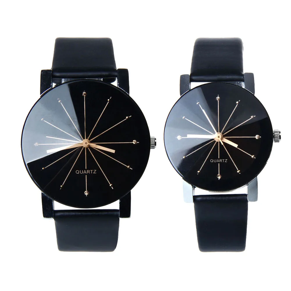 

1pc Couple Lover Watches Quartz Dial Clock PU Leather WristWatch Relojes Watch Women Men Fashion Luxury Relogio Feminino Saat