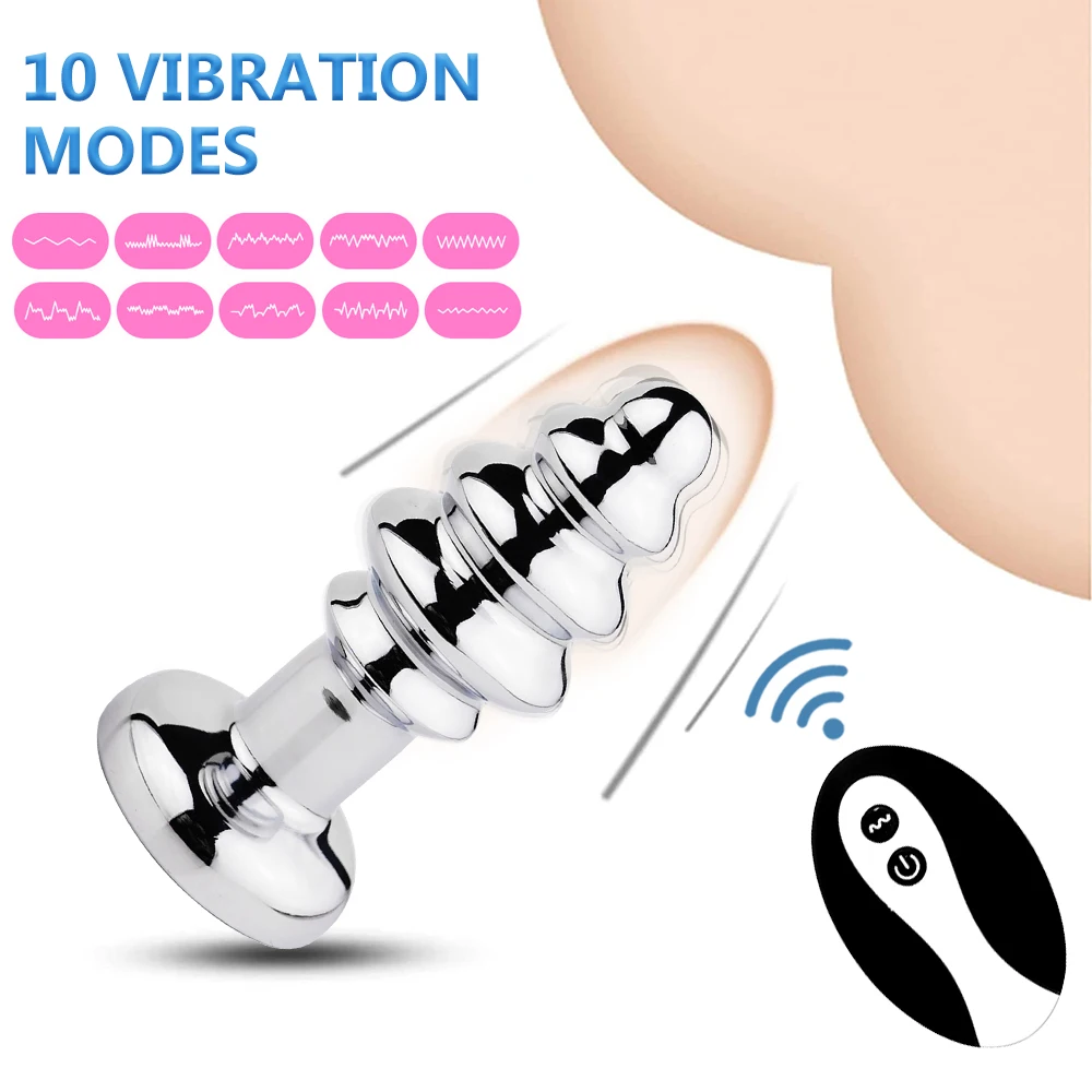 

Анальная пробка-вибратор, 10 режимов, женские вибраторы, Мужская Беспроводная Анальная пробка простаты, портативные секс-игрушки для геев, водонепроницаемый массажер для пар