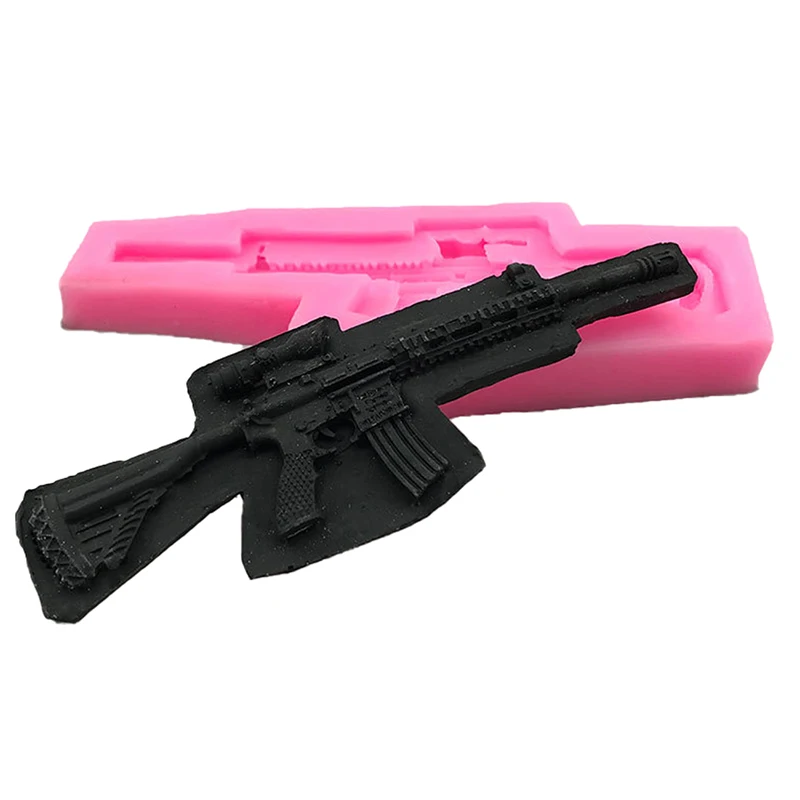 

DIY AK Gun Shape 3D Cake Silicone Mold Cupcake Candy Decoration Baking Tools