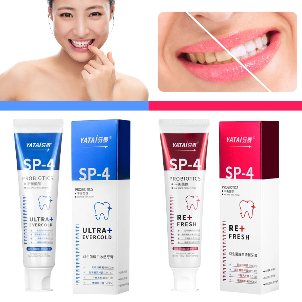 

SP-4 Whitening Toothpaste Probiotic Toothpaste Gum Protection Fresh Breath Oral Teeth Cleaning Healthy Dental Care 120g