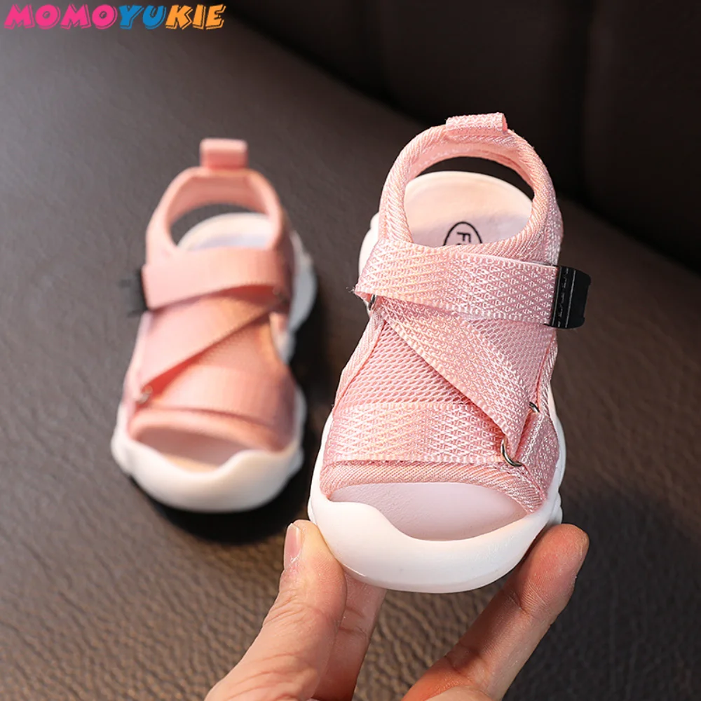 

Summer Toddler Sandals Baby Girl Shoes Solid Color Net Cloth Non-Slip Breathable Boy Sneakers Kids Infant Sport Girl Beach Shoes