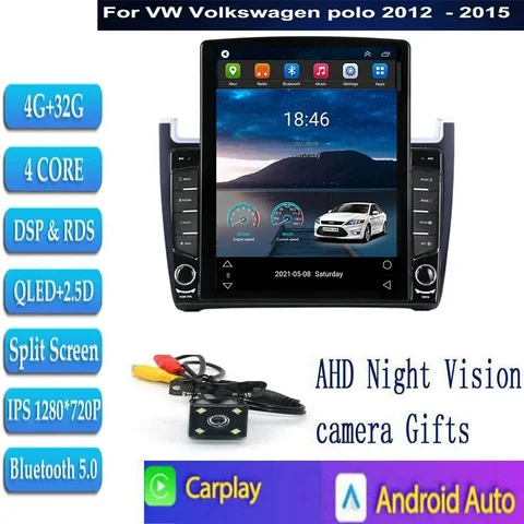 Автомагнитола для VW Polo 5 Седан 2008-2030 2 Din Android мультимедийный плеер авторадио GPS навигация Carplay авто