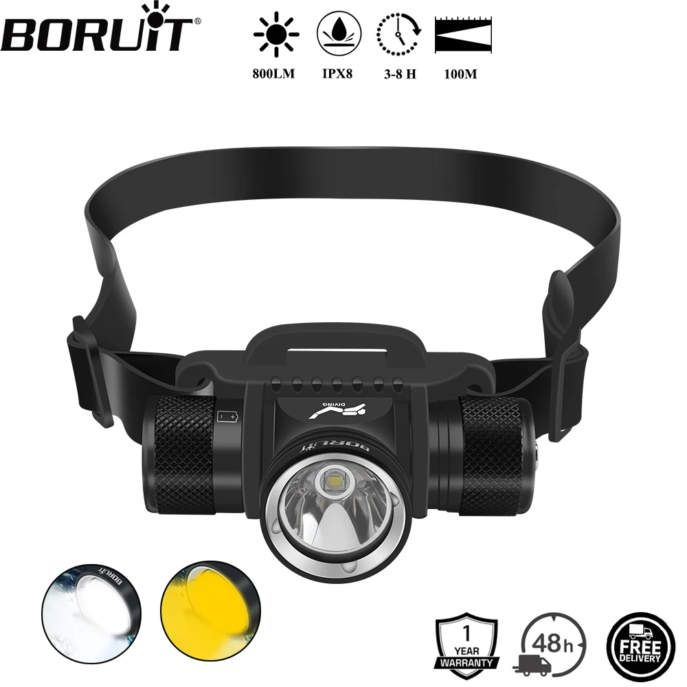 

BORUiT HP900 Налобный фонарь для дайвинга