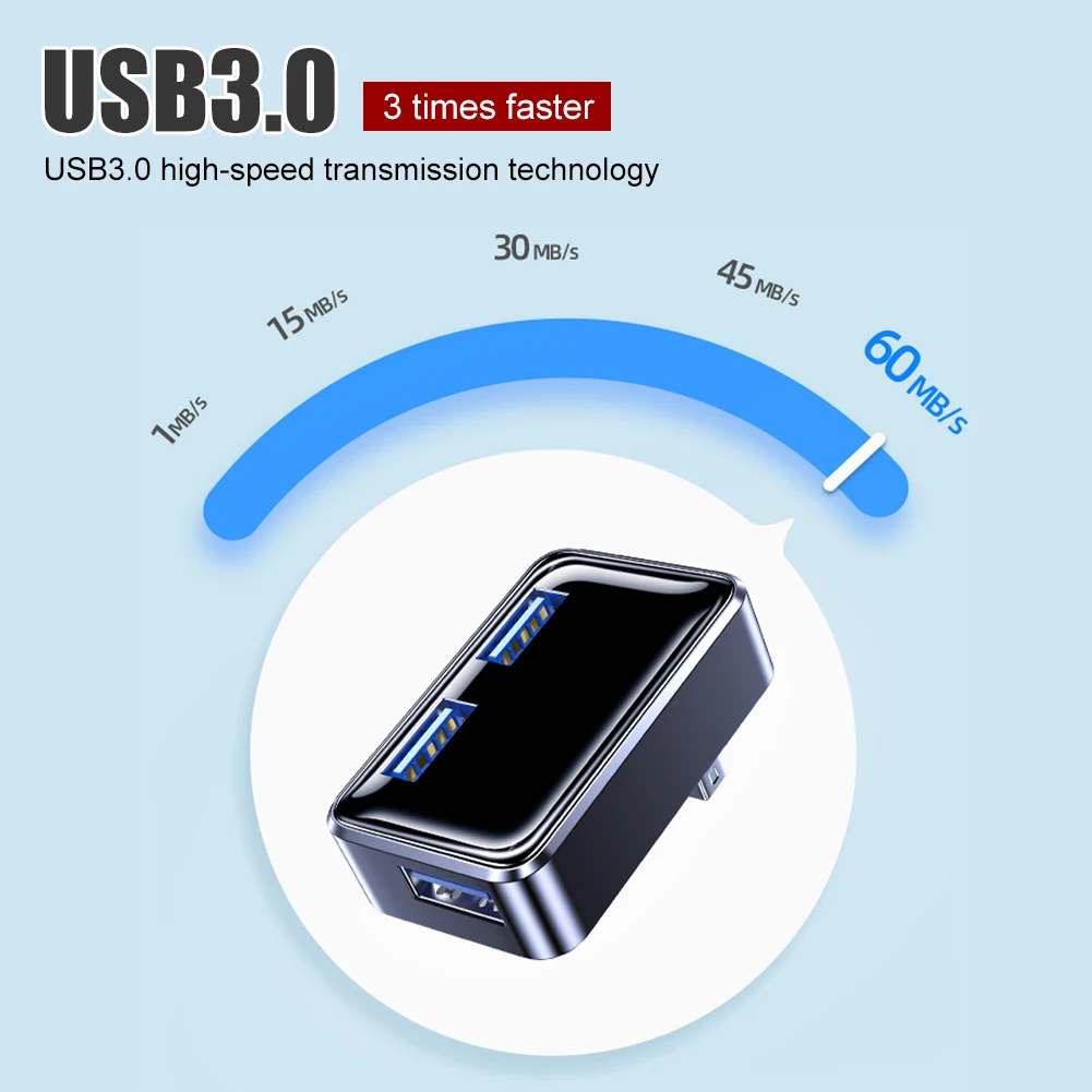 Автомобильная компактная док-станция на 3 USB-порта |