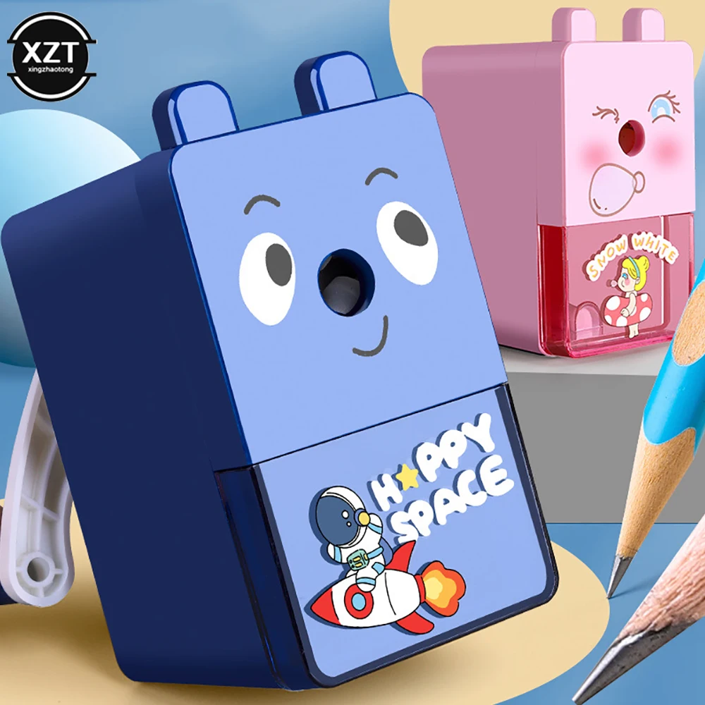 

Новинка мультяшная ручная точилка для карандашей кавайные школьные принадлежности для детей офисные принадлежности полуавтоматическая подача карандашей