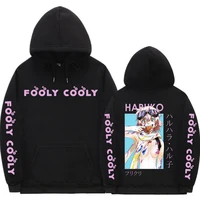 japanese anime fooly cooly double sided print hoodie funny cute flcl haruko haruhara hoodies men women cartoon hooded sweatshirt