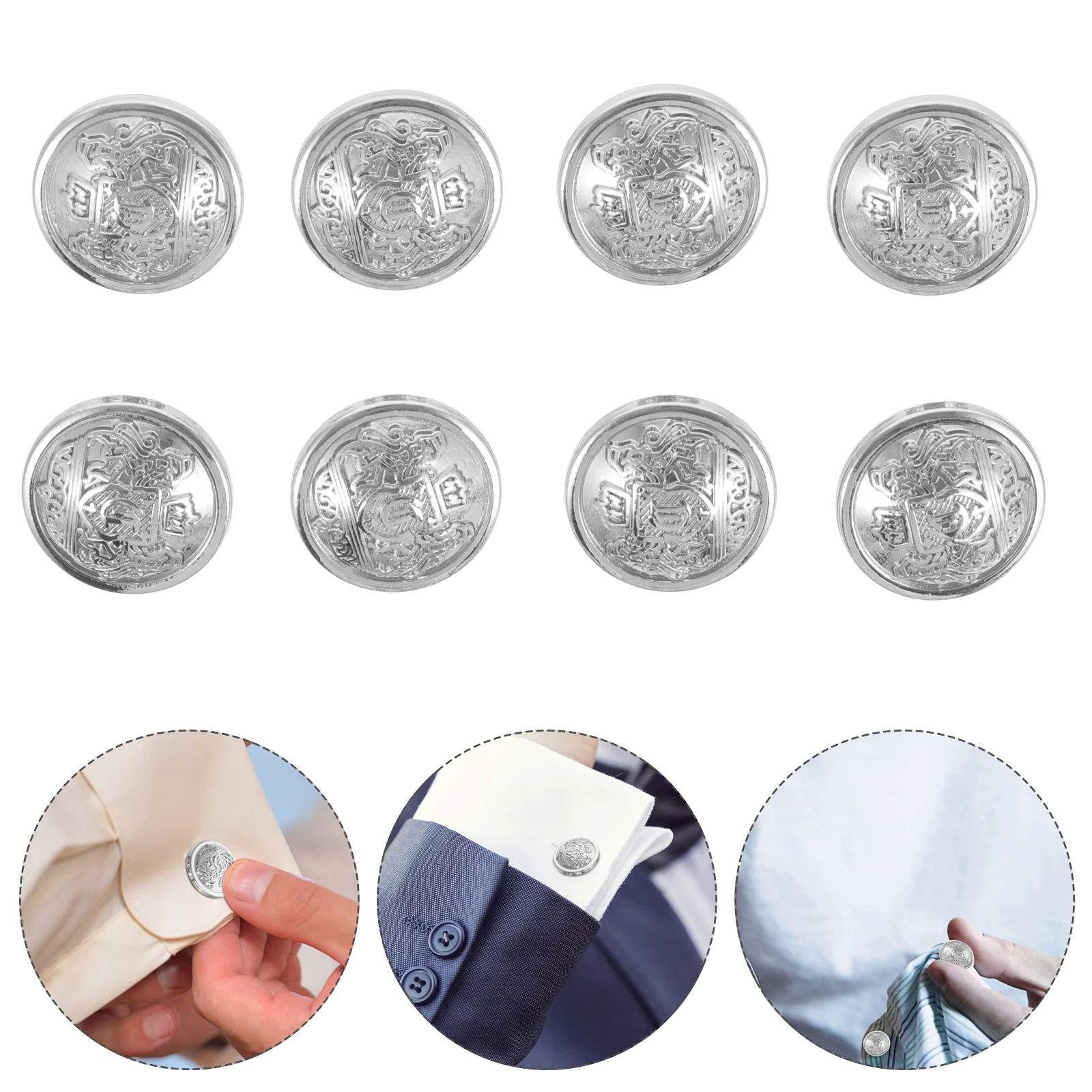 

Buttons Metal Button Fashion Round Sewing Style Shaped Links Cuff Jean Fasteners Clothes Golden Alloy Shirt Tuxedo Studs Flatmen