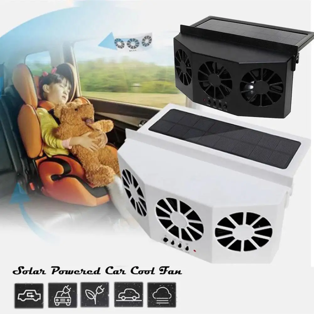 

Solar Powered Car Cooler Front/Rear Window Radiator Radiator Exhaust Fan Auto Air Vent Fan Ventilation Radiator Cooling System