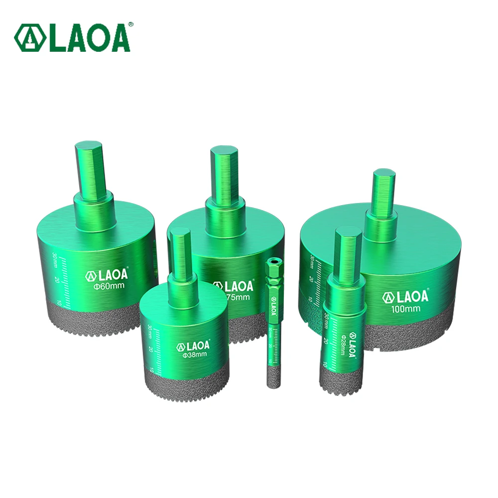 

Laoa Alloy Steel Marble 6mm-100mm Hole Opener Wear-Resistant And Durable Thickened Diamond Sand Brazing Production Hole Opener